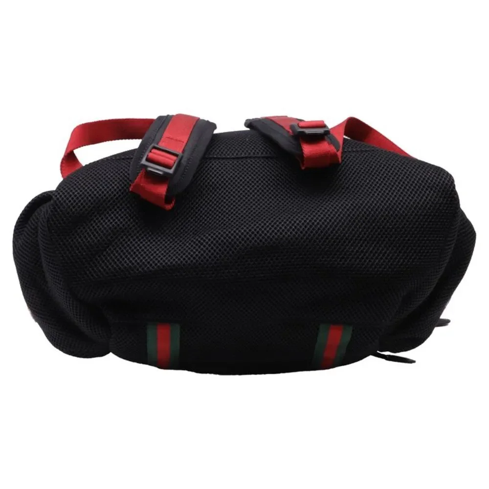 Gucci Hollywood Embroidered Rucksack Backpack in Black Polyester